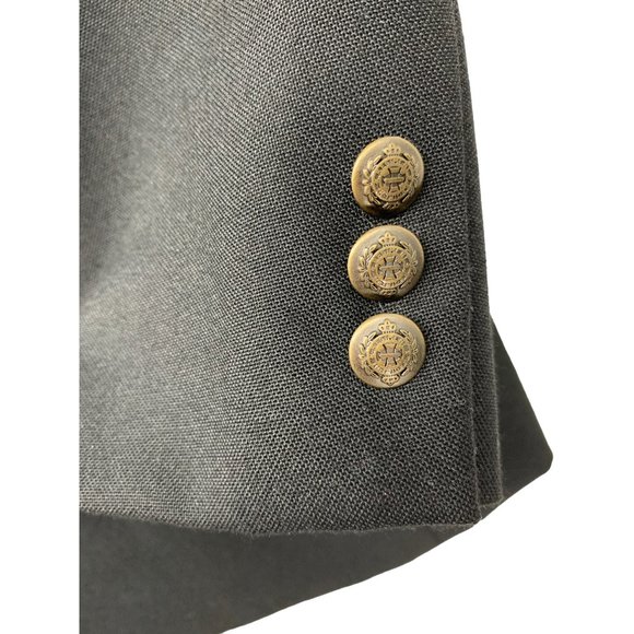 Cross & Windsor Mens 40R Black Polyester / Wool 2 Button Single Vent Blazer Dres - Picture 3 of 9